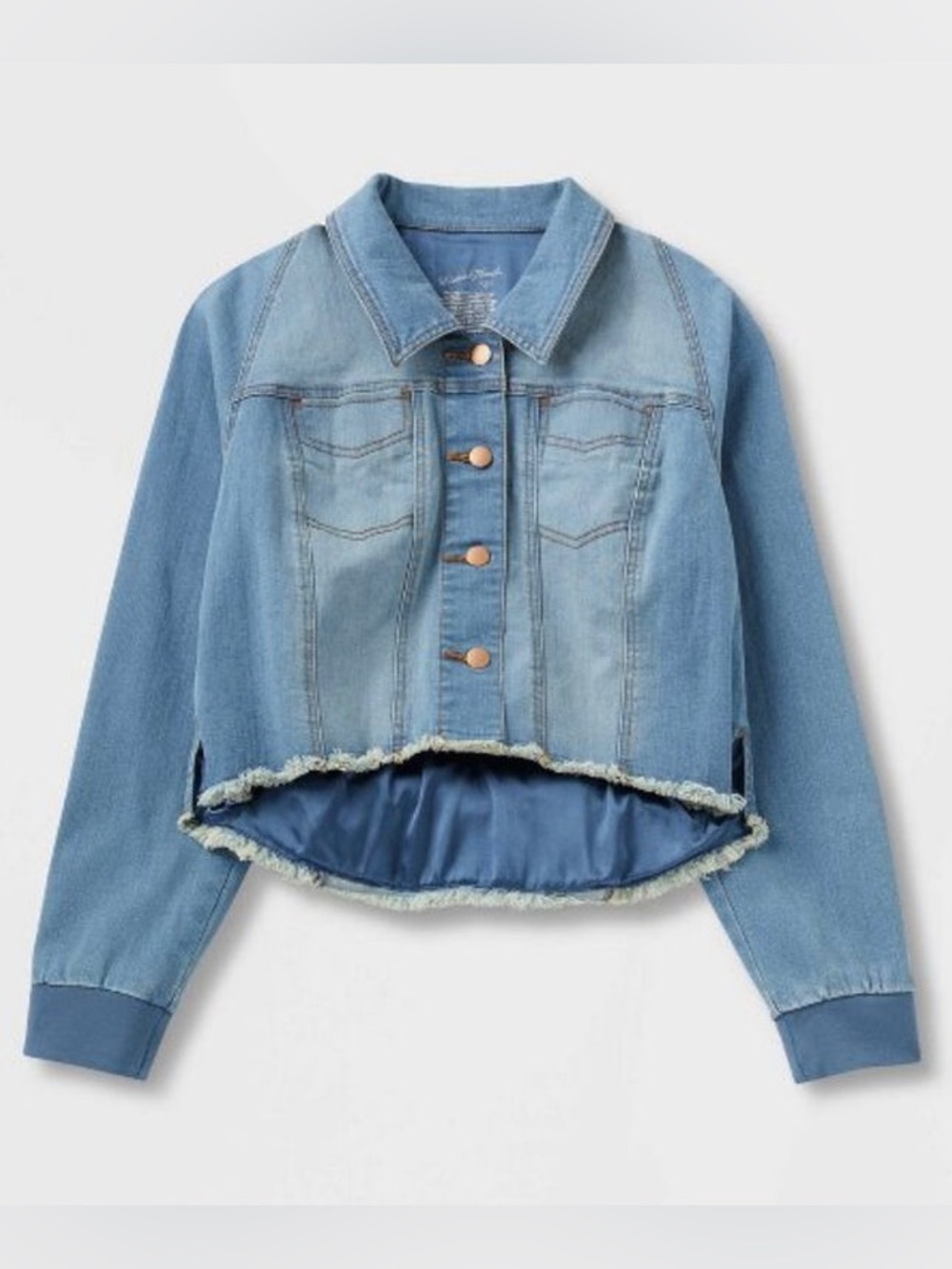 Universal Thread Oversized Light Blue Cropped Denim Jacket